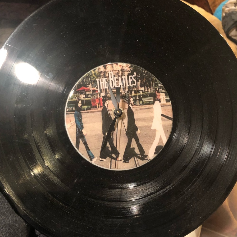Beatles record clock